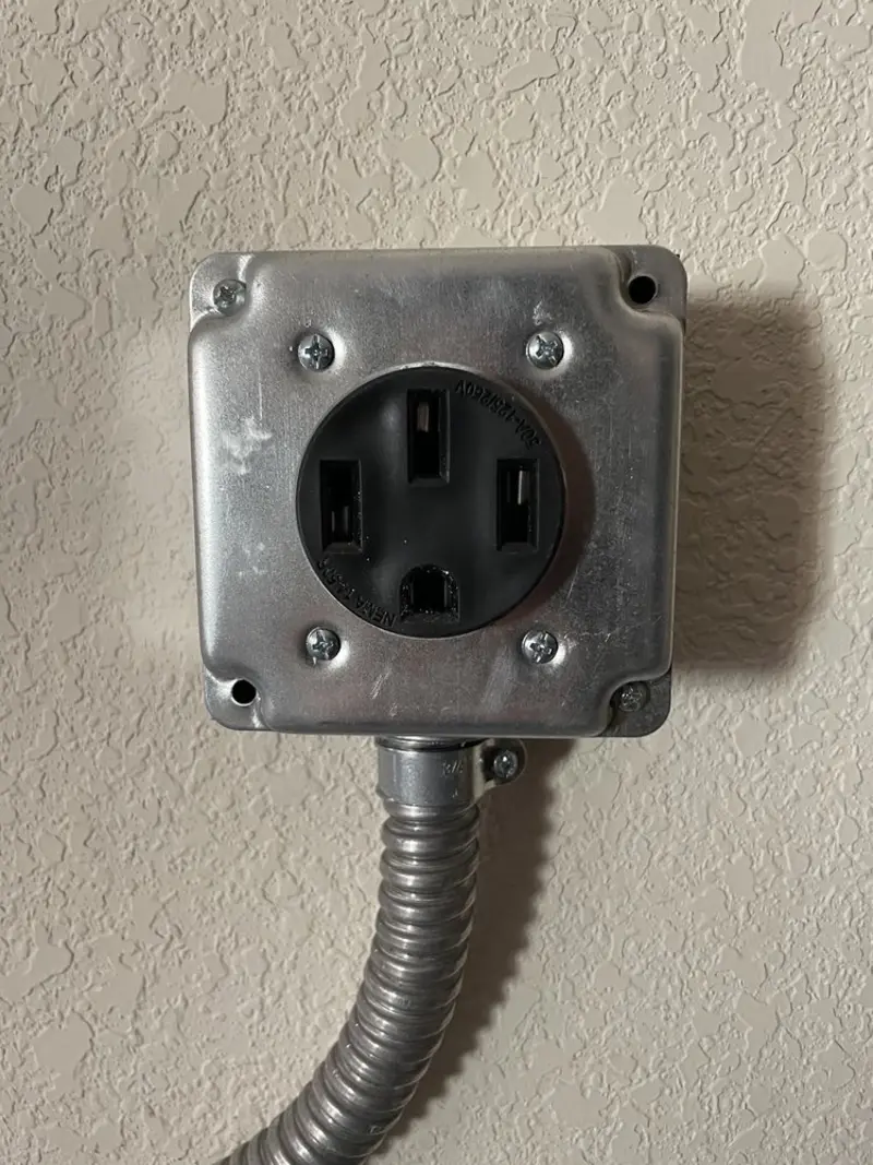 NEMA 14-50 outlet installed for Electrical Panel Upgrade in Lake Dallas